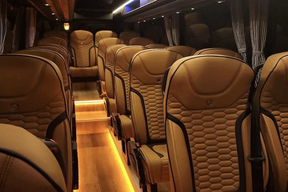 Minibus interior, Luxury Cars Greece, Transfer Services, Greece Transfers